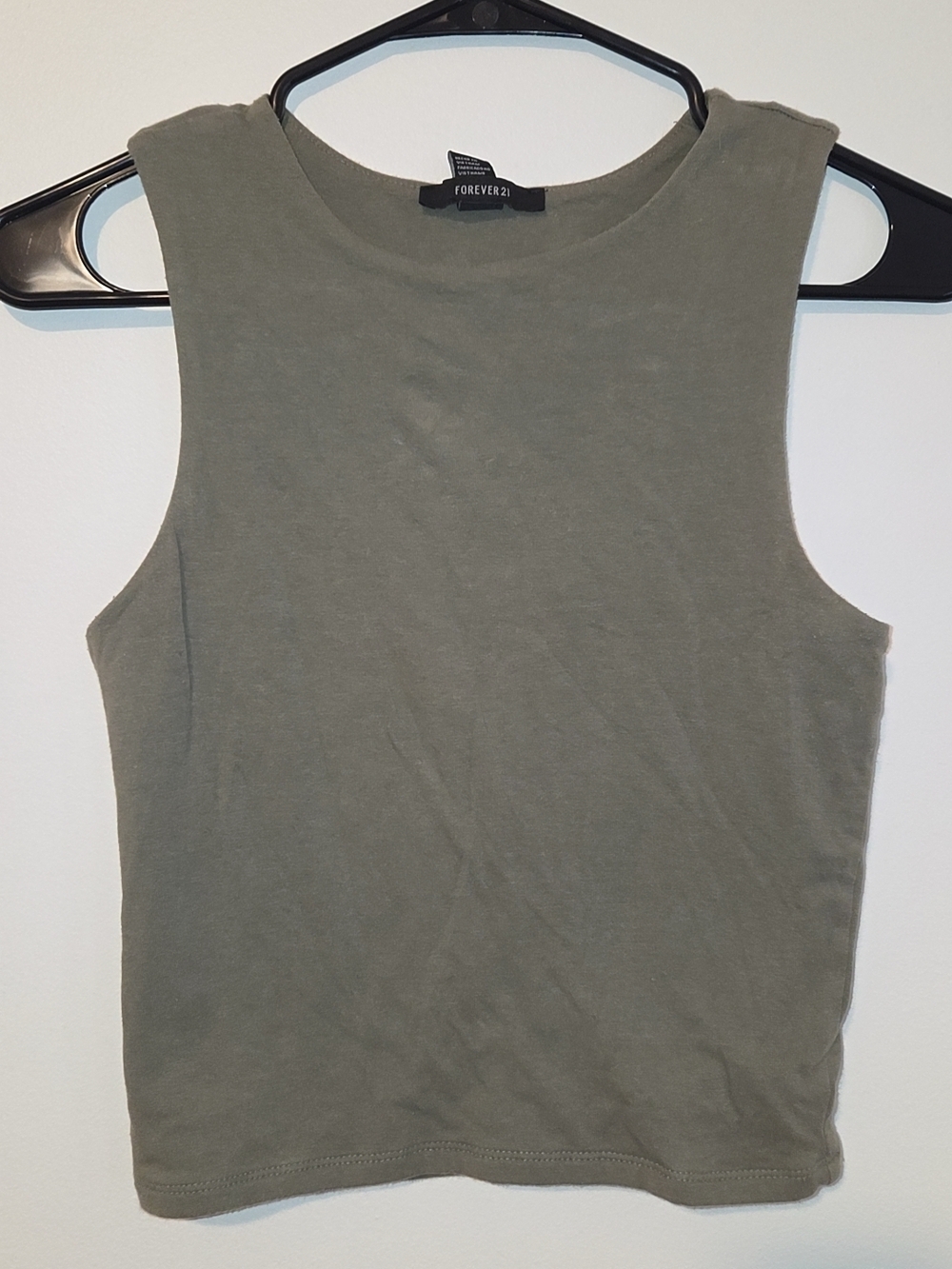 Forever 21 Olive Tank Crop Top